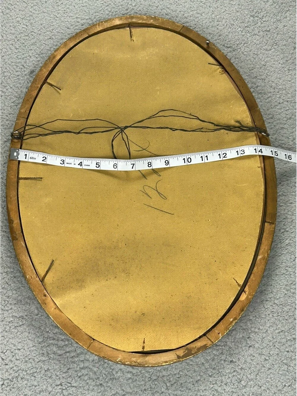 Antique WWI Soldier & Wife Pair Oval Convex Bubble Glass Portrait Frames